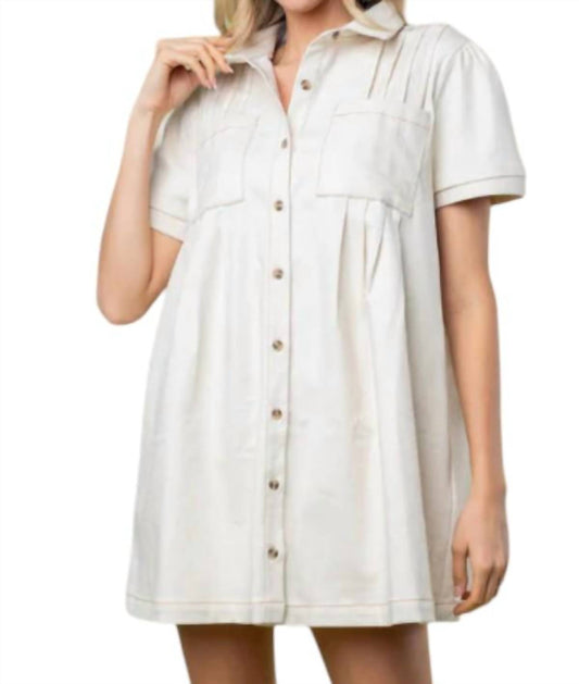 White Birch - Classic Charm Denim Dress