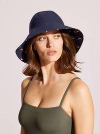 ERES Bob Bucket Hat in bain de minuit lune print - women's hat - alternate view