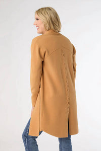 COCO + CARMEN Heavenly Luxe Long Cardigan in camel - women's cardigan - alternate view
