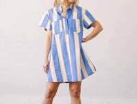 Sunshine Tienda - Isla Cabana Stripe Getaway Mini Dress