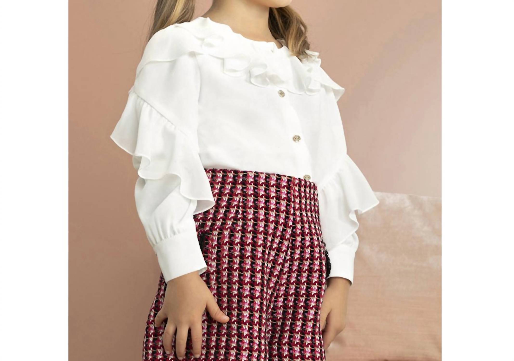 Abel & Lula - Kid's Chiffon Ruffle Blouse
