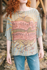 Market Of Stars - Sunrise Lands Luxe Bamboo Landscape Print Tunic Shirt