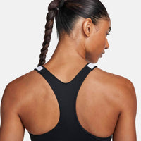 NIKE Women's High Neck Medium Support Sports Bra in black white - women's intimate - alternate view
