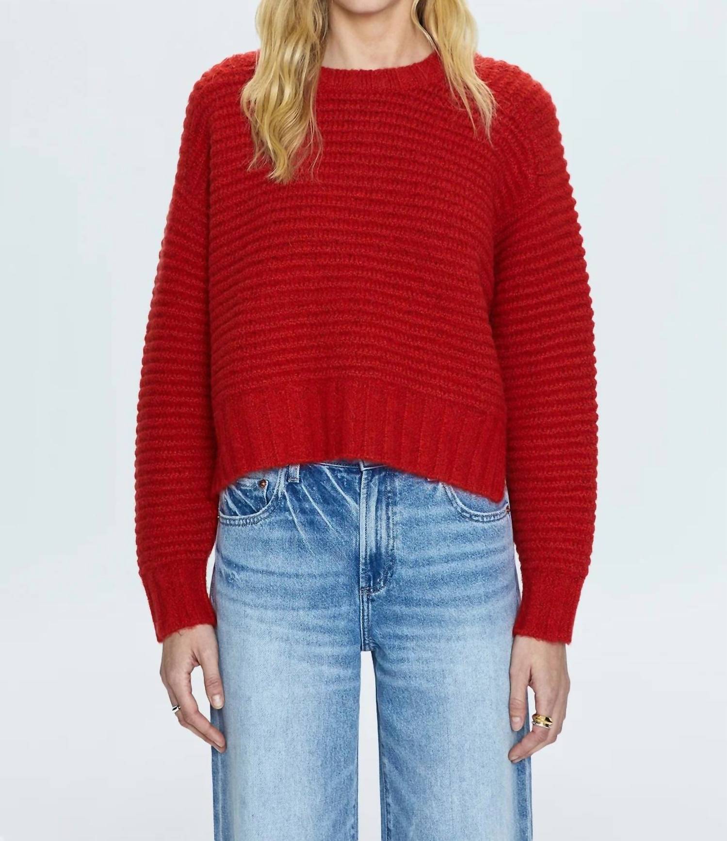 PISTOLA Adina Every Day Sweater in rouge - women's sweater - detail view