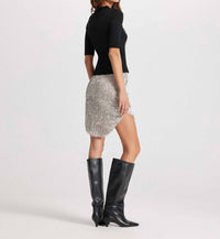 Theo The Label - Women's Nomia Ribbed Waist Crew Sweater Top