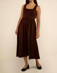 nlt Lake Swing Dress in chocolate - women's dress - alternate view