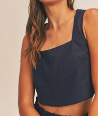 Mable - Aya Crop Top And Pants Set