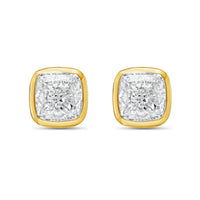 Diana M Jewels - Women's Cushion Cut Studs In A Bezel Setting Earrings (2.50 Ct)