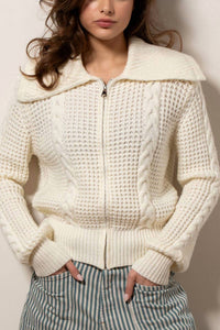 Urban Daizy - Women's Mariner Knit Zip-up