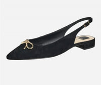 Dolce Vita Women's Obella Pointed Toe Flats in onyx suede - women's flats