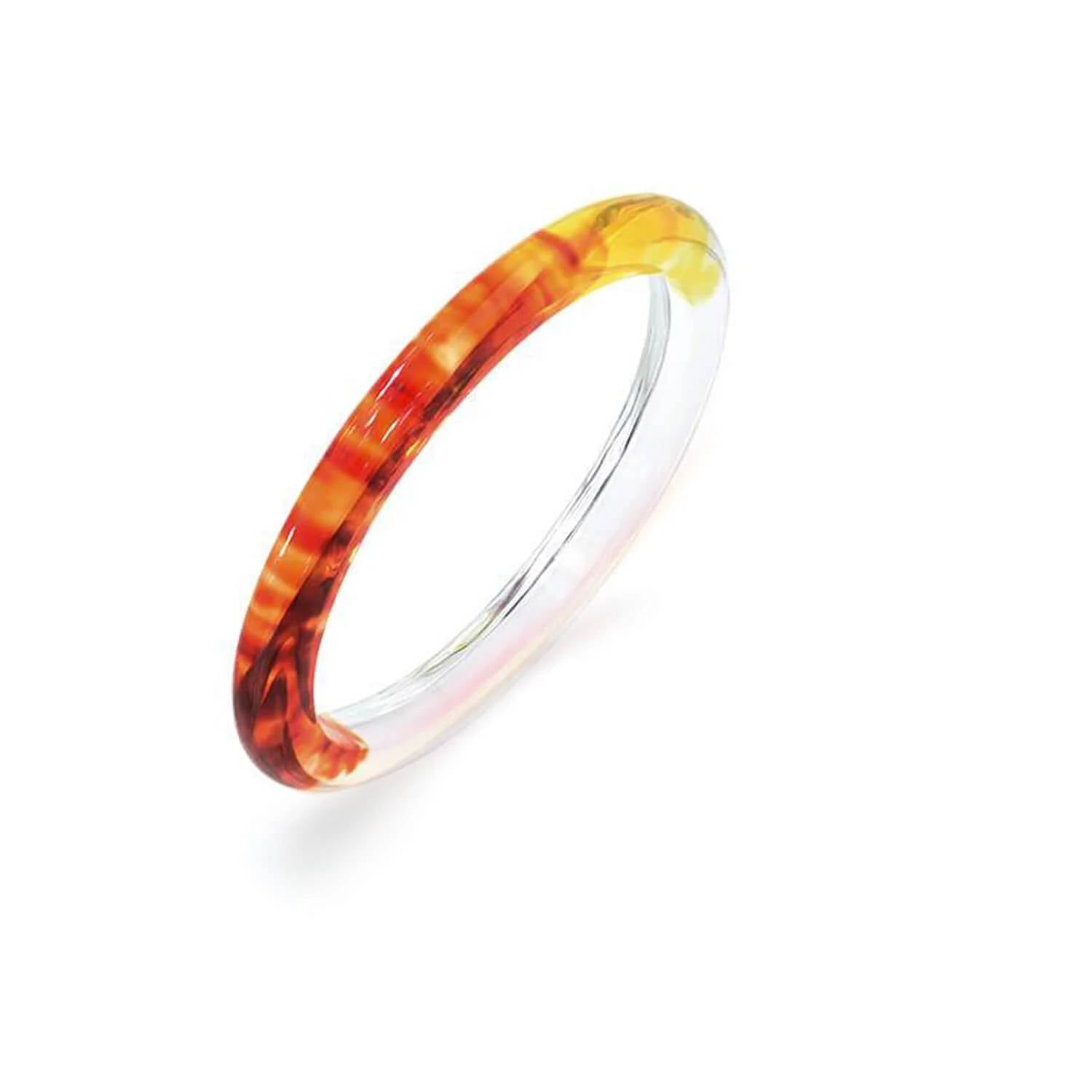 Gold & Honey - Women's Tie Dye Slip On Lucite Bangles