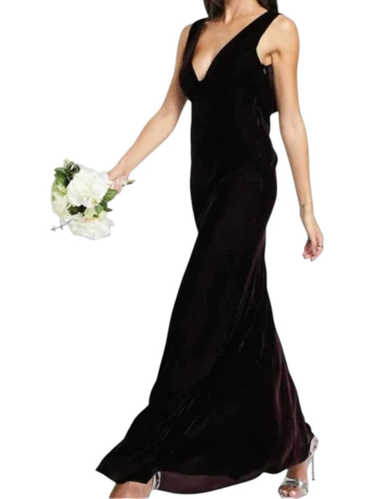 Asos Design - Velvet Bridesmaid Dress