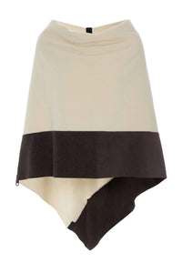 HENRIETTE STEFFENSEN Women's Turtleneck Poncho in kit chokolate - women's sweater