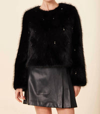 Dolce Cabo - Faux Leather Side Pleat Skirt