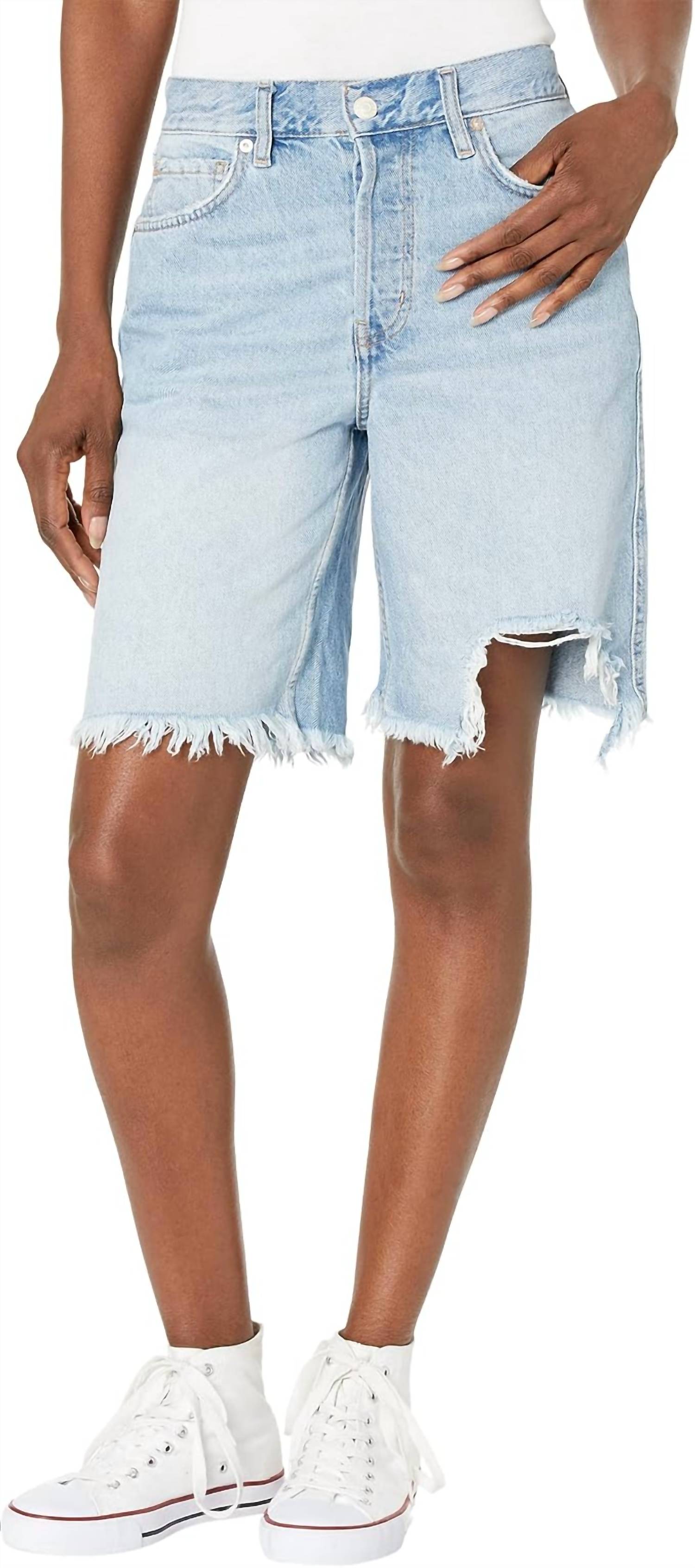 Free People - Big Sur Coast Distressed Denim Shorts