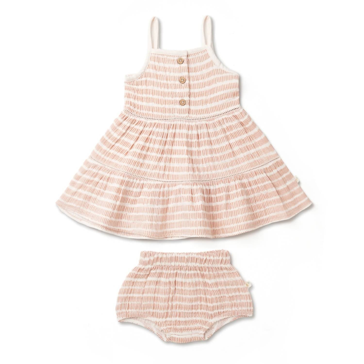 Makemake Organics - Organic Buttoned Tiered Dress