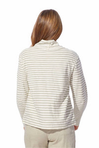 Escape By Habitat - Santa Barbara Stripe Chill Funnel Neck Top