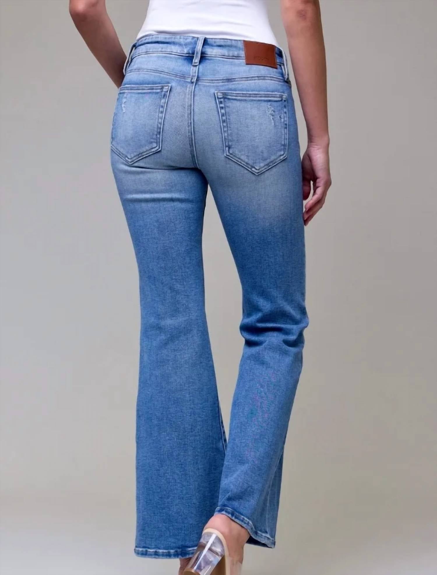 Hidden - Clean Stretch Mid Rise Bootcut Jeans