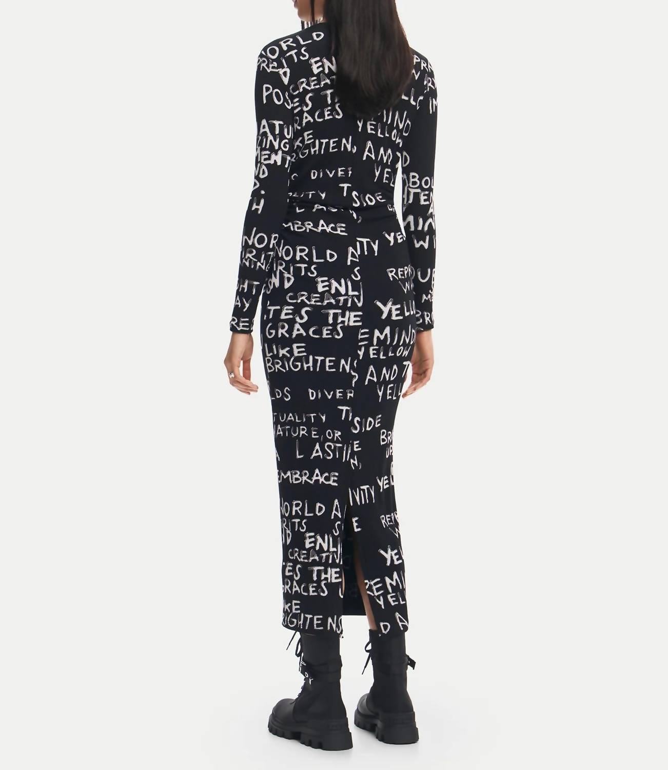 Desigual - Midi Dress With Phrases
