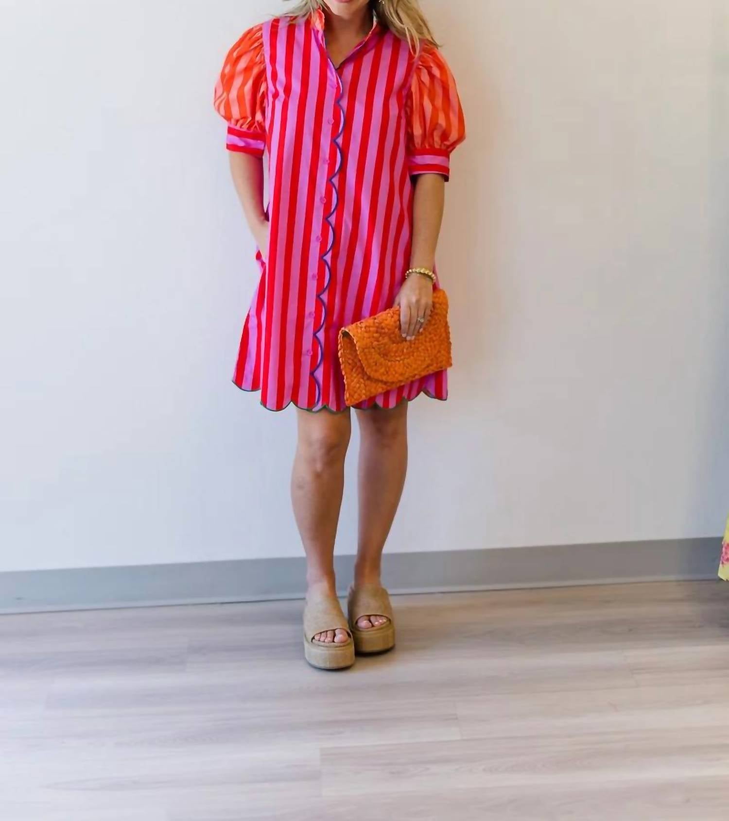 Karlie - Women's Wylie Stripe Ruffle Dress