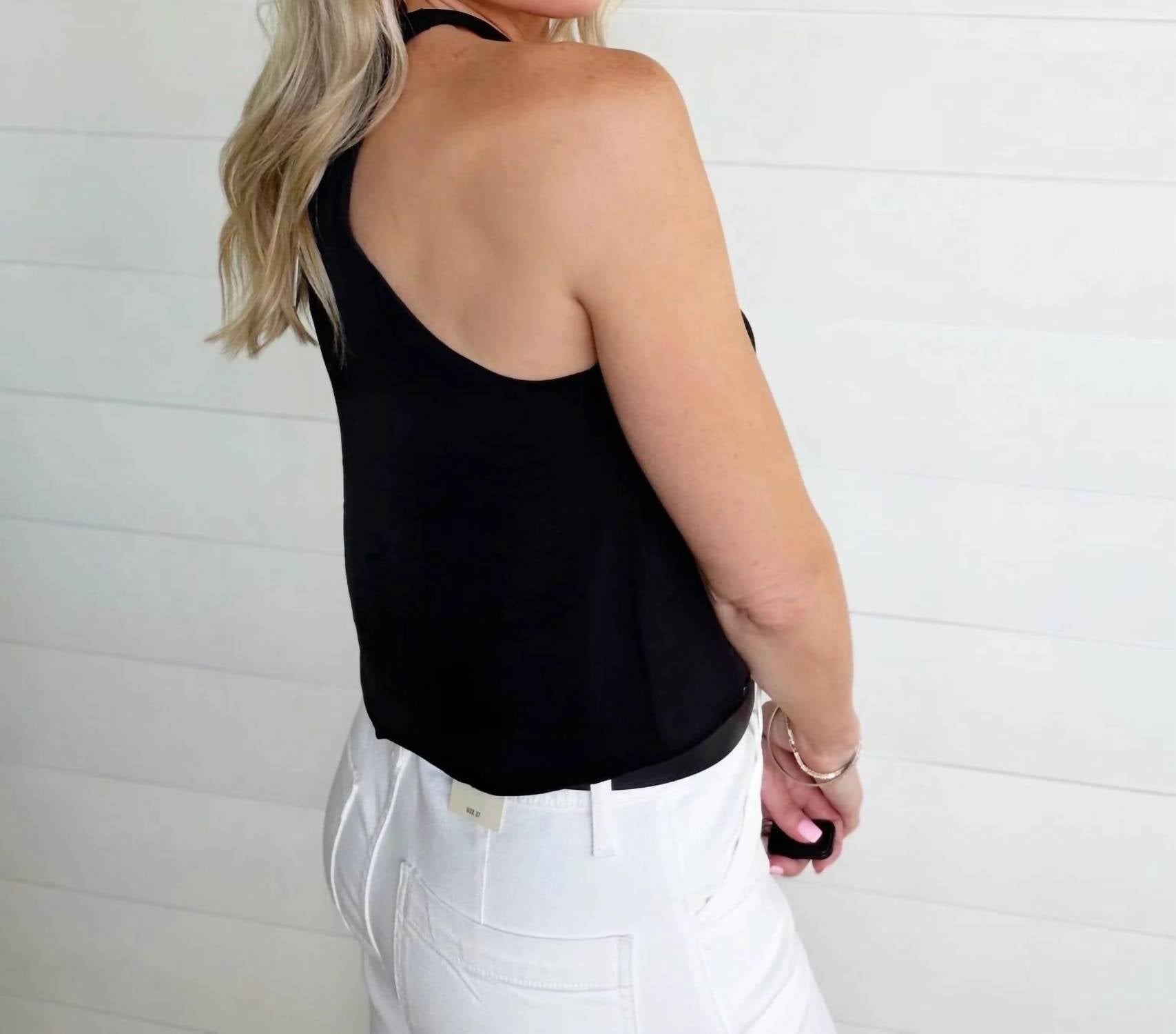 Naked Zebra - Women's Cord Keyhole Sleeveless Top