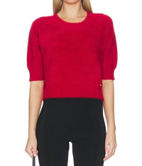 L'Agence - Guinevere Short Sleeve Crop Crew Sweater