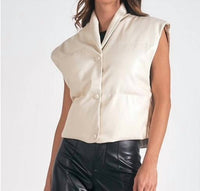 Elan - Puff High Collar Vest
