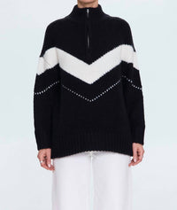 PISTOLA Arden Sweater in black vanilla ice - women's sweater