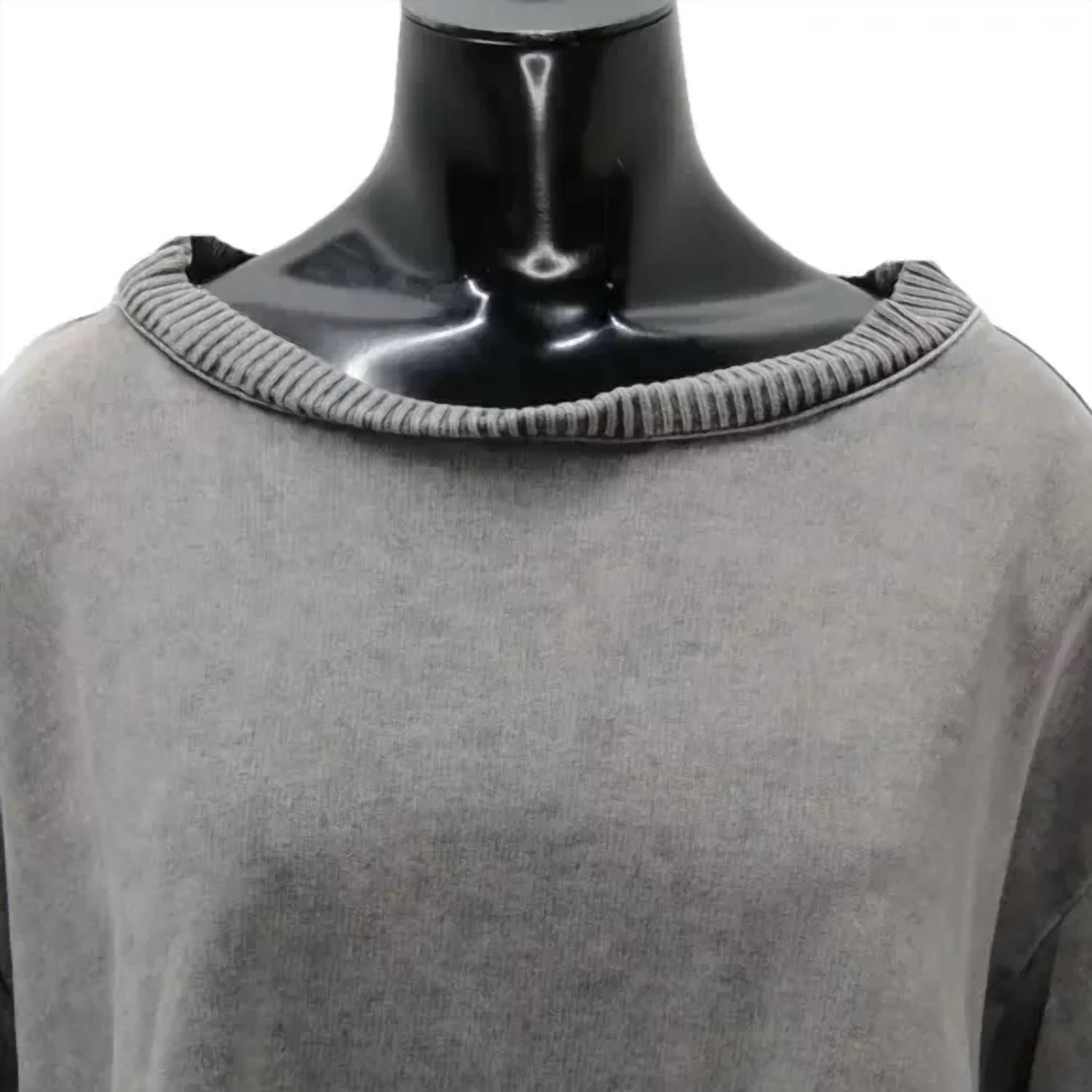 Baci - Women's Knit Collar Flared Sweatshirt