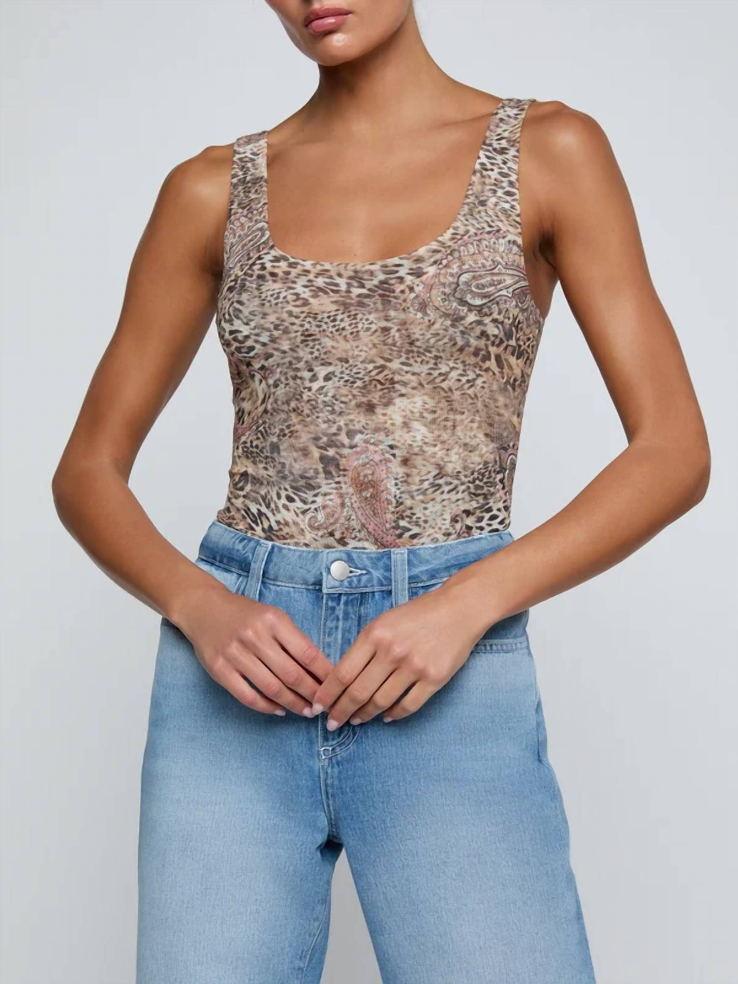 L'Agence - Kalea Scoop Neck Tank Bodysuit