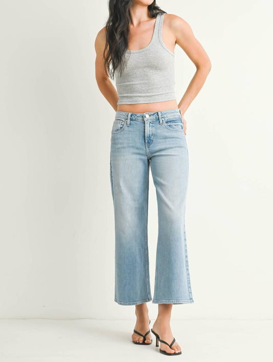 Just Black Denim - Eliza Mid Rise Slim Wide Leg Jeans