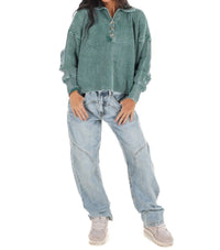Zenana - Always on Point Collared Sweater
