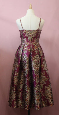 FLYING TOMATO A Printed Woven Midi Dress in berry - women's dress - alternate view