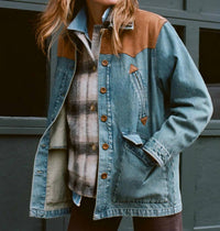 Faherty - Ridge Back Denim Suede Jacket