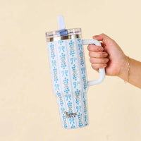 The Darling Effect - Pastel Bow Floral Tumbler - 40 Oz