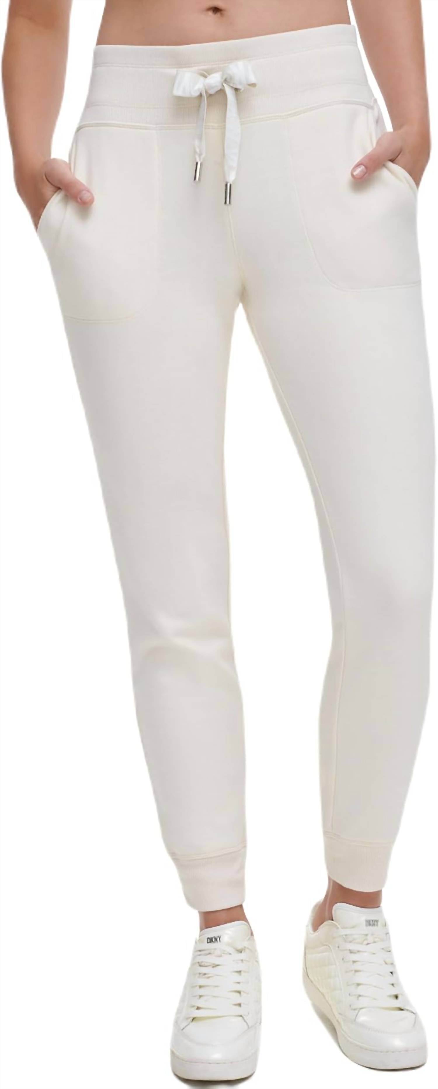 Dkny - Women's Logo-drawstring Fleece Jogger Sweatpants
