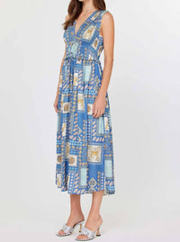 Current Air - Coastal Tile Printed Dress
