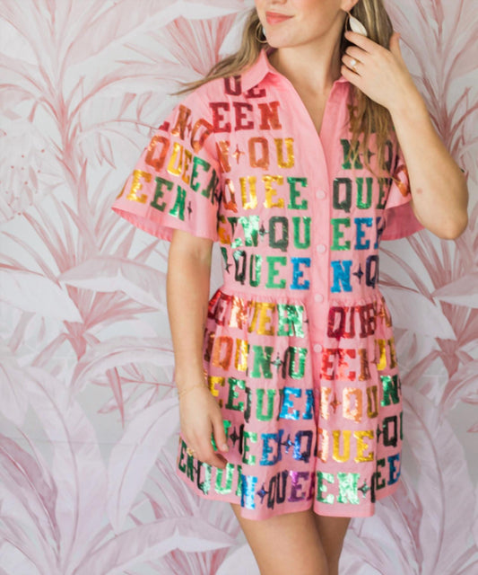 Queen Of Sparkles - Rainbow Queen Romper