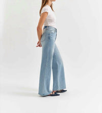 DAZE Far Out High Rise Wide Leg Jean in blooming vintage - women's jeans - alternate view