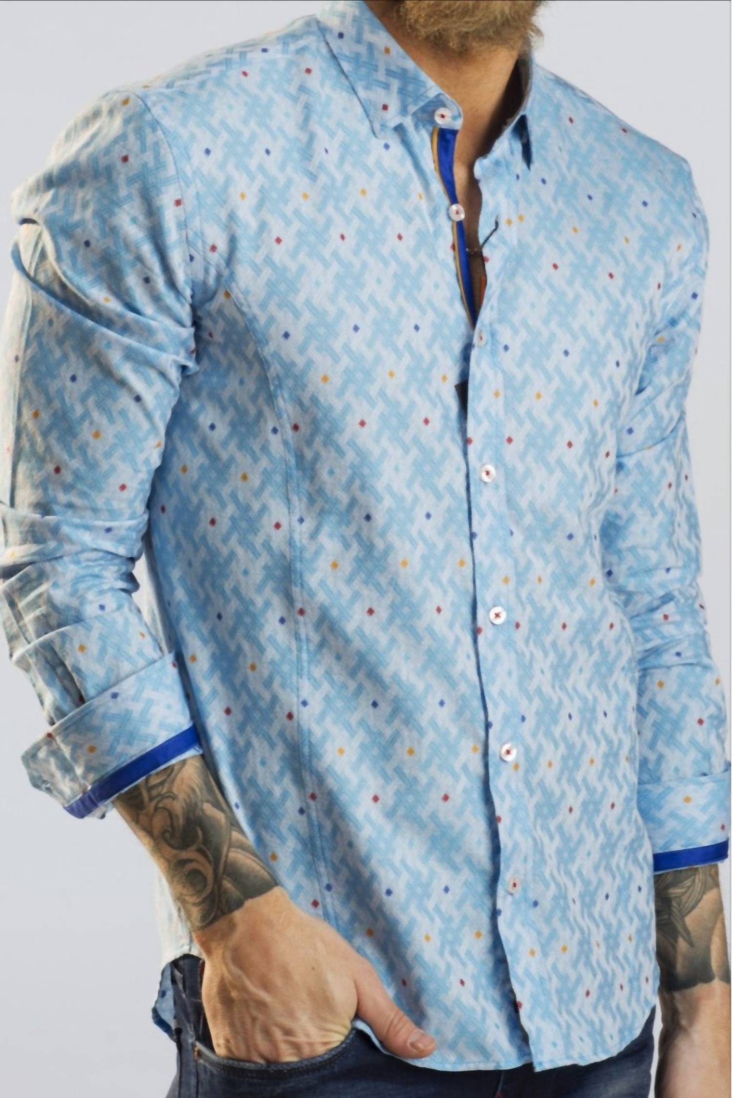 Eight X - Fill Coupe Jacquard Shirt