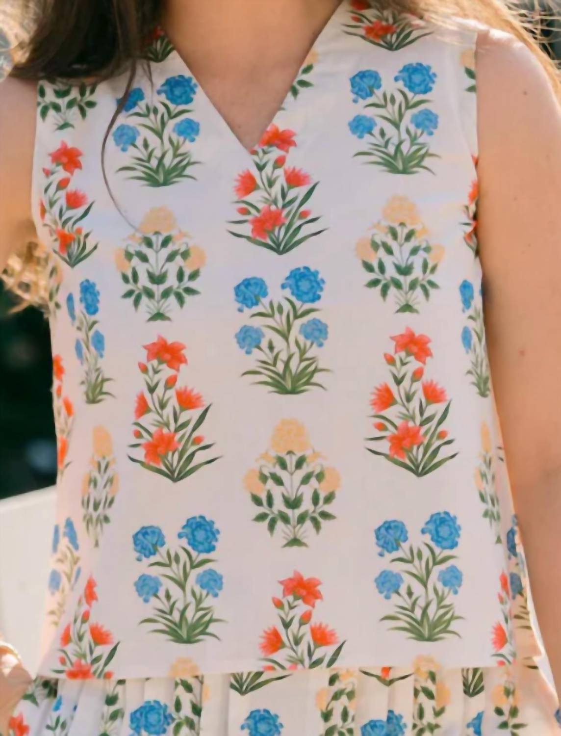 VICTORIA DUNN Sadie Sleeveless Blouse in flourish - women's blouse - alternate view