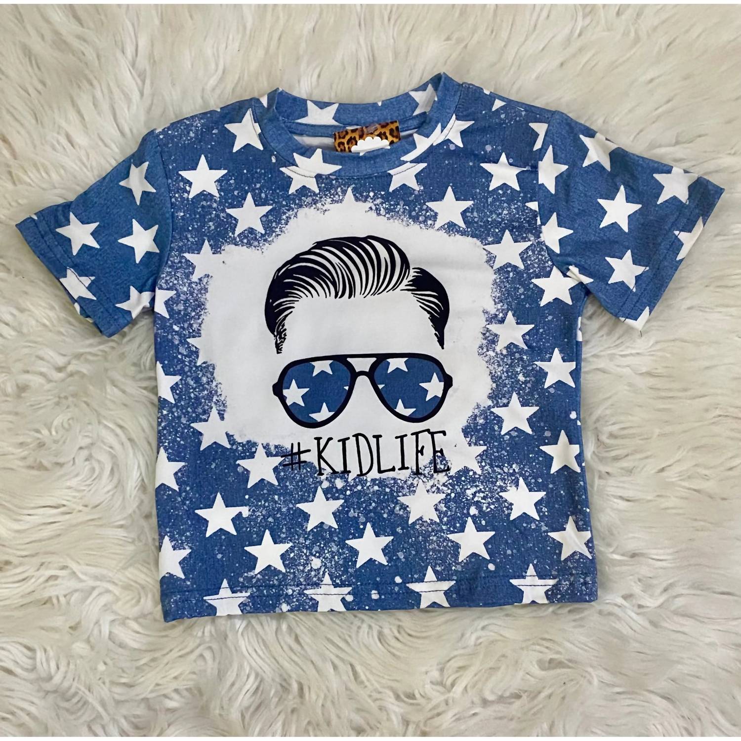 Kids Charm - Boys Patriotic #kidlife Star Tee