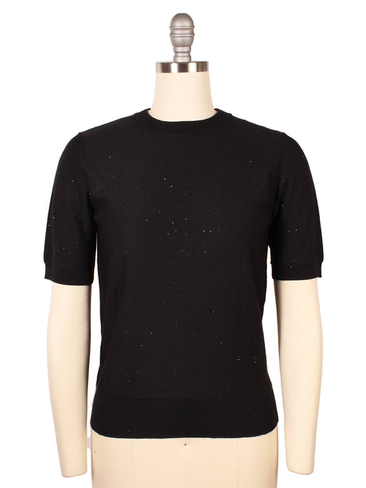 Kinross - Women's Sequin Short Sleeve Crew Top