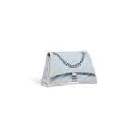 Balenciaga - Women's Quilted Denim Crush Chain Bag