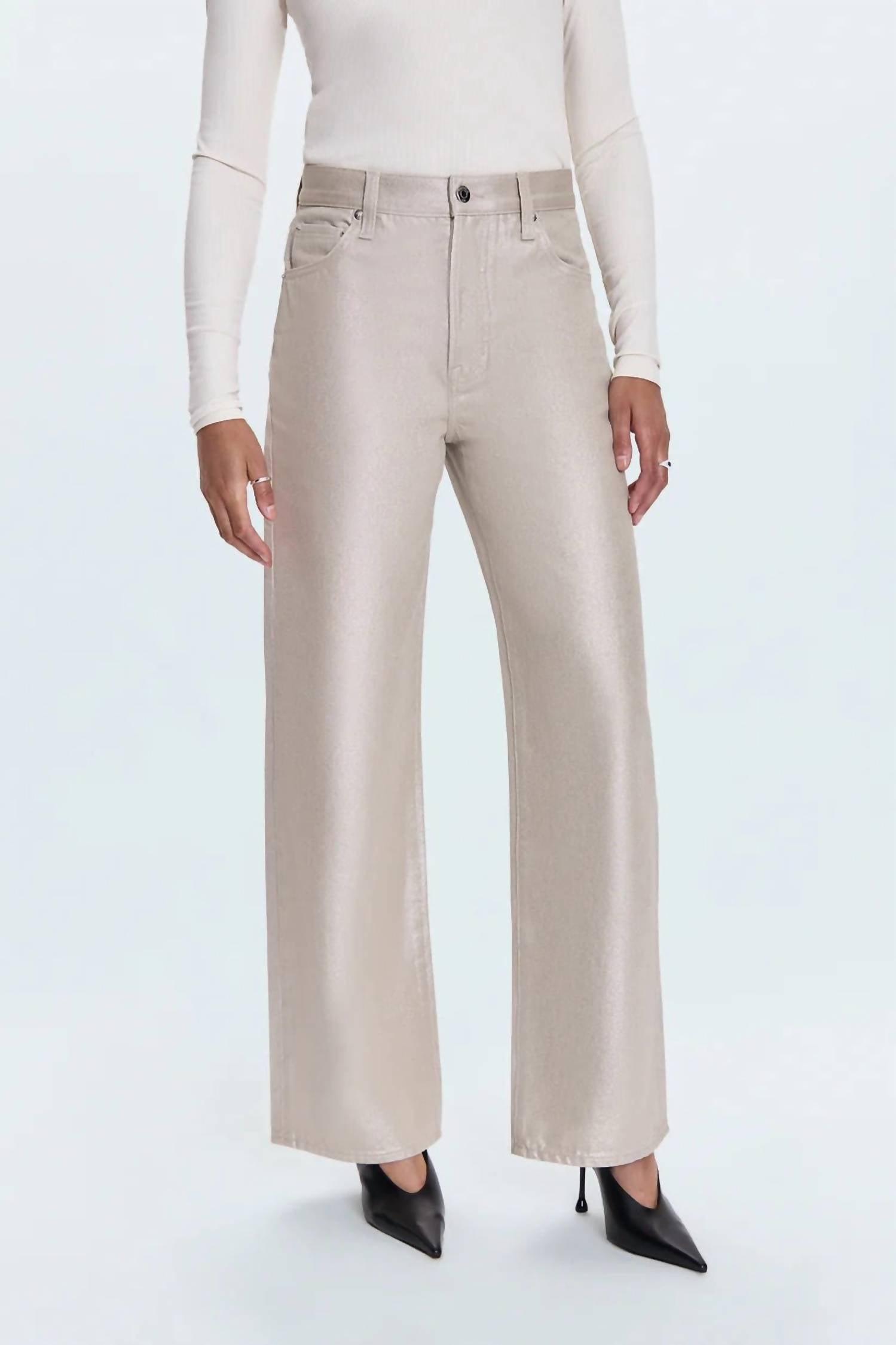 Pistola - Tate High Rise Bowed Wide Leg Jean