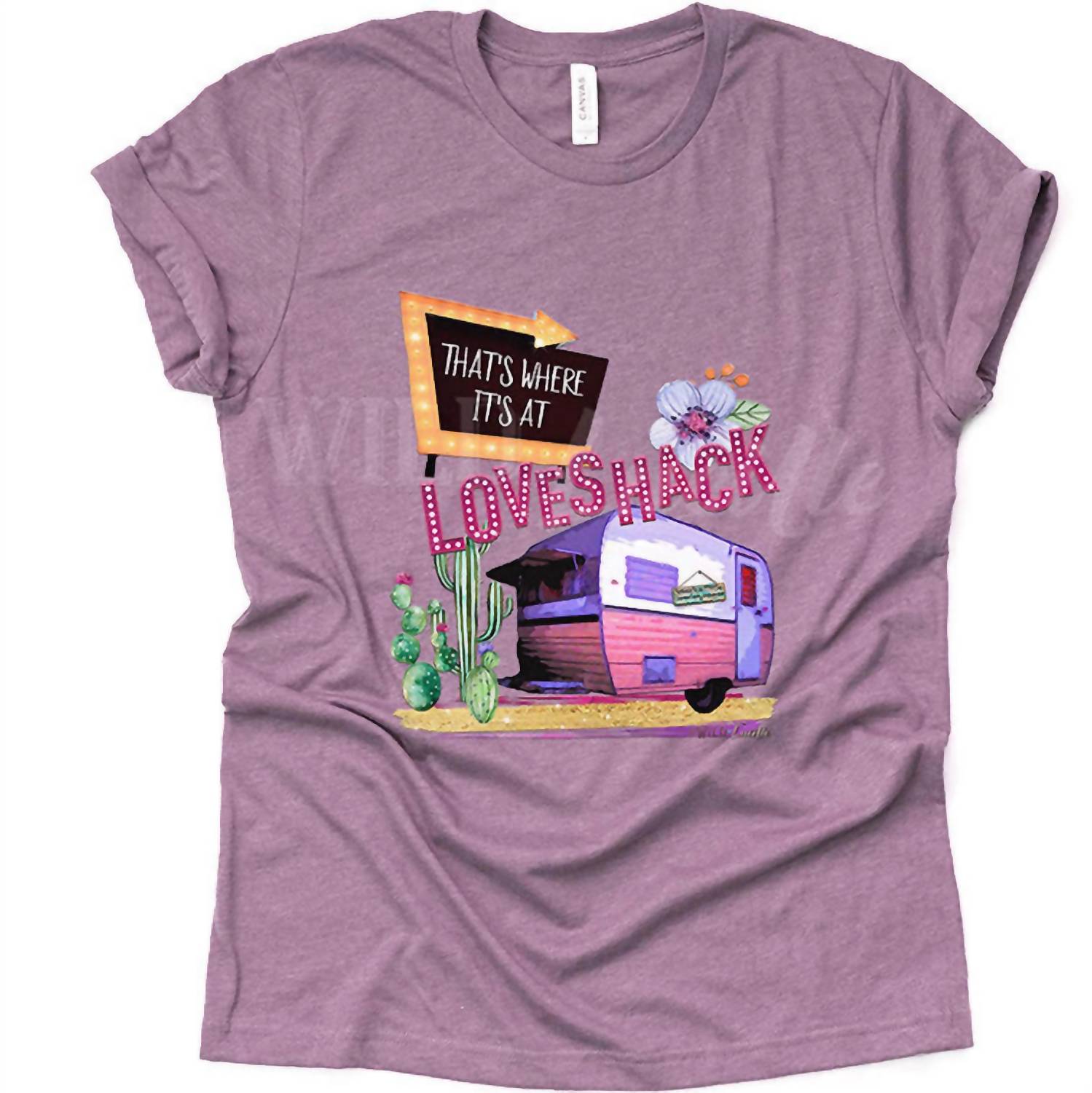 Wild Lucille - Women's Love Shack Graphic Tee Shirt