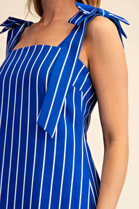 Glam - Tie Strap Square Neck Mini Dress