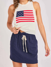 Sadie & Sage Spirit Sweater Tank Top in ivory - women's tank top - alternate view