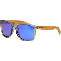 GOWOOD Men's Square Bamboo Wood Polarized Sunglasses in blue - men's accessory