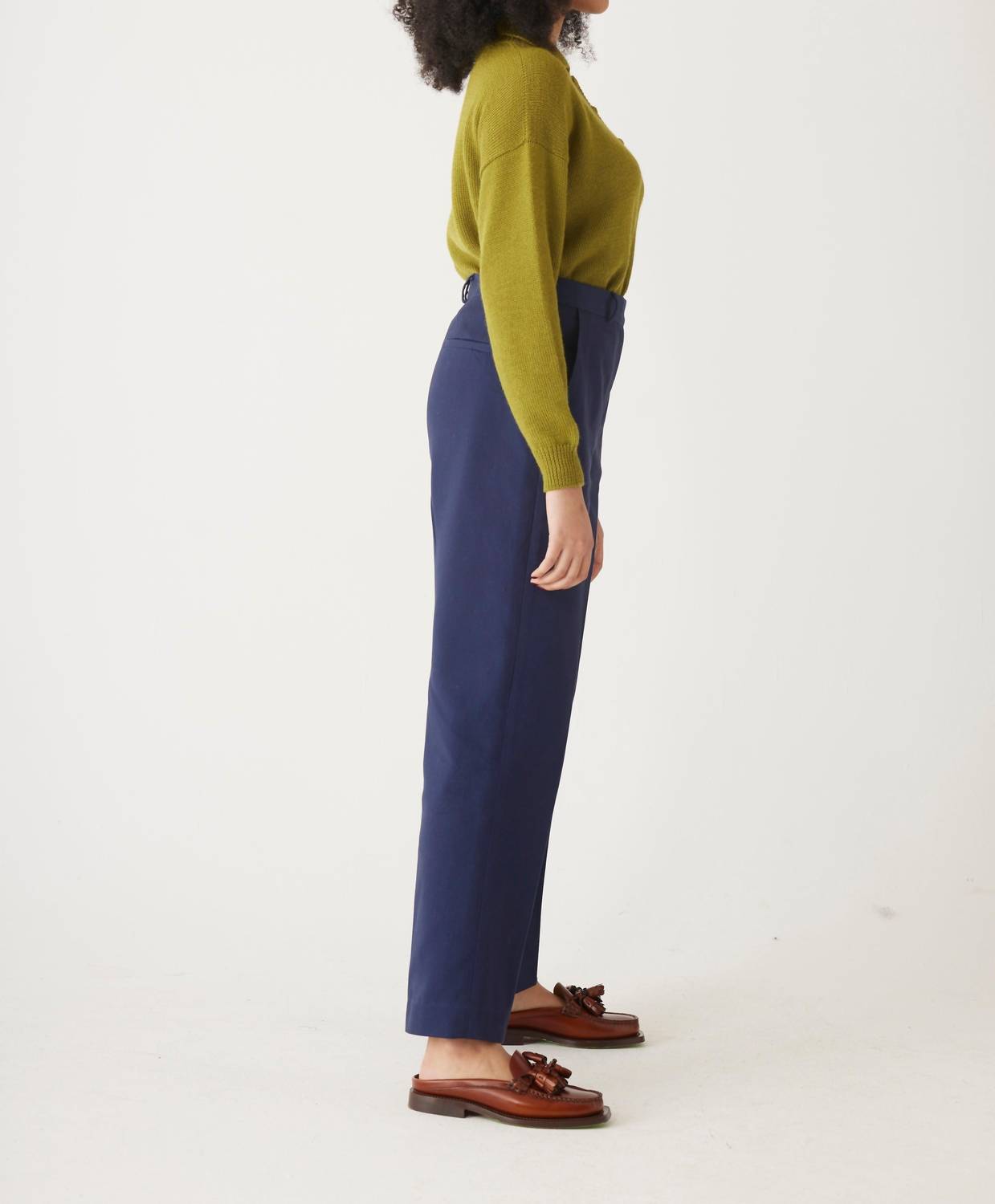Rose Velvet - Piper Cotton Twill Full Length Pants